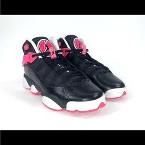 Nike Air Jordan 6 Rings Black Pink Sneakers 323399-061